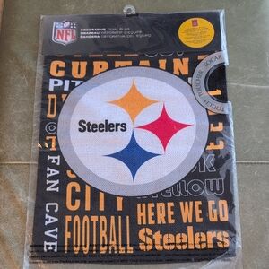 Pittsburgh Steelers Decorative Fan Flag - Black & Gold